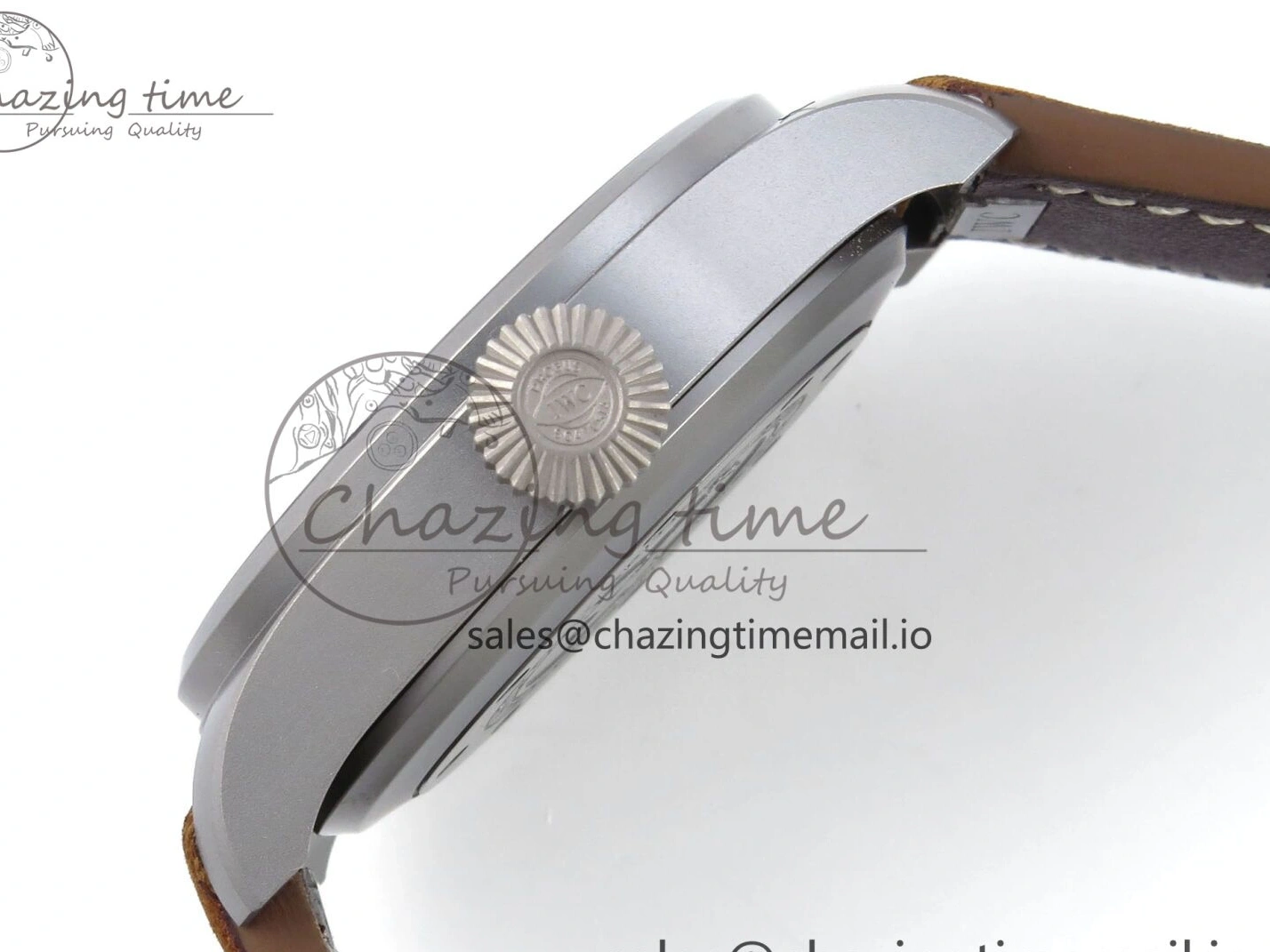 MIROTIME 0415 Big Pilot IW329701 M+F 1:1 Best Edition Black Dial on Brown Leather Strap MY RelaxedFit 7005